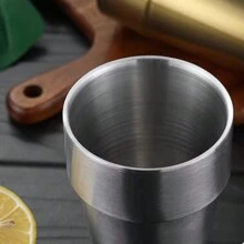 1入不銹鋼兩層隔熱杯，進階砂化工藝不留指紋，適用於家用、餐廳、咖啡館、野餐，可裝水、咖啡、茶、冷飲、牛奶 - 1 - 查看 8