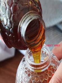 1入壓式塑膠蜜蜂甜點器，帶有漏斗形狀的防漏底座醬油瓶