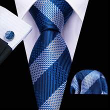 Men Formal Ties Pink Green Purple Blue Striped Wedding Tie And Handkerchief Square Set Vintage Necktie - Multicolor - View 11