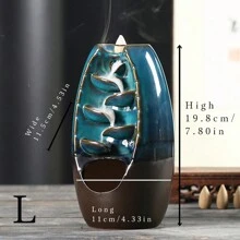 1 Lò đốt hương gốm chảy ngược, màu xanh, Lò đốt hương thác nước cỡ nhỏ/trung bình/lớn, Quà tặng trang trí nhà cho bạn bè - Nhiều màu - Xem 16