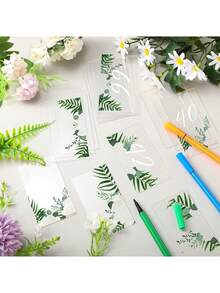 10pcs Transparent Acrylic Place Cards, Blank Hand-Drawn Name Cards For DIY, Party, Wedding, Event Decoration - Clear - View 1
