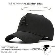1pc Men's A Letter Embroidery Baseball Cap Outdoor Sport Sun Protection Casual Hat, Suitable For Spring & Autumn Travels, Beach Parties - Multicolor - View 2