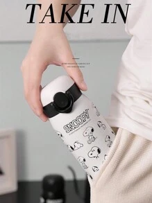 SNOOPY 1 件保温杯，男女皆宜的可爱弹出式盖子便携式冷水杯，316 不锈钢简易水杯，户外旅行杯，极具吸引力 - 彩色 - 查看 7