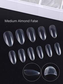 550 Cái/hộp Hình Vuông Ngắn & Trung Bình Hạnh Nhân Giả Gel Mềm Móng Tay Giả, Trong Suốt Đầy Đủ Độ Phủ Đầu Móng Tay Acrylic Chuyên Nghiệp Bấm Trên Đầu Móng Tay Cho Móng Tay Mở Rộng Salon Làm Móng Tay Phụ Kiện Dụng Cụ Bấm Trên Móng Tay Đồ Dùng Làm Móng - Trong sáng - Xem 4