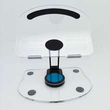 亞克力360度旋轉通用多功能平板電話支架，帶有防滑折疊便攜式iPad座架，桌面支架 - 彩色 - 查看 4