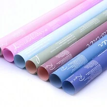 20 piezas 'Fuentes en inglés' Papel de envolver flores, papel para ramo de flores impermeable para floristería, manualidades DIY, varios colores, doble faz, papel para envolver flores, papel impermeable para ramo de flores de floristería, papel de envolver regalos, manualidades DIY - Multicolor - Ver 6