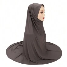 Modest Hijab Full Coverage Breathable Instant Hijabs, Convenient Elastic Sweat-Absorbent Muslim Headscarf For Women, Plus Size - Multicolor - View 27