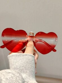 1 件红色 OOTD 多风格性感火焰红可选夏季可爱 Y2K 季节青睐经典颜色年轻女士时尚眼镜带心形水钻装饰万圣节圣诞节时尚基础秋冬女士服装商务休闲礼物 - 紅色 - 查看 19