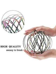 Colorful Liquid Flow Pressure Relief Magic Bracelet, DIY Bracelet Stress-Relieving Exercise Creative Prop Transformable Wire Loop - Multicolor - View 7