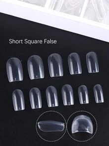 550 Cái/hộp Hình Vuông Ngắn & Trung Bình Hạnh Nhân Giả Gel Mềm Móng Tay Giả, Trong Suốt Đầy Đủ Độ Phủ Đầu Móng Tay Acrylic Chuyên Nghiệp Bấm Trên Đầu Móng Tay Cho Móng Tay Mở Rộng Salon Làm Móng Tay Phụ Kiện Dụng Cụ Bấm Trên Móng Tay Đồ Dùng Làm Móng - Trong sáng - Xem 5