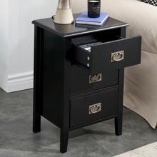 Modern Versatile Nightstand With Drawer Storage For Bedroom Bedside Table For Small Space - Black - View 4