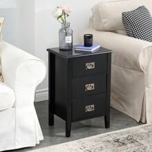 Modern Versatile Nightstand With Drawer Storage For Bedroom Bedside Table For Small Space - Black - View 1