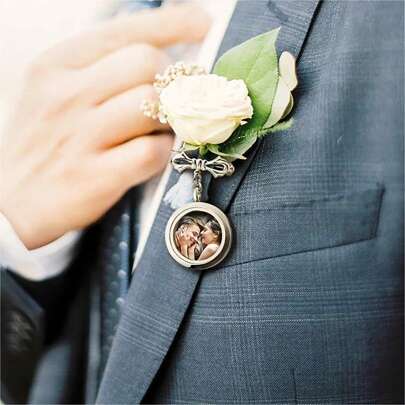 Groom's Gift, Wedding Brooch, Customized Photo Brooch, Photo Pendant Brooch, Brooch With Photo, Customized Photo Gift For Fiancé, Customized Photo Jewelry, Photo Brooch, Groom's Brooch, Customized Photo Gift, Wedding Brooch, Customized Christmas Decoration, Funny Secret Santa Gift, Secret Santa Gift, Christmas Gift For Her, Elegant Christmas Gift, Christmas Gift For Girlfriend, Family Christmas Gift, Fashionable Autumn, Clothing Accessories, Customized Brooch