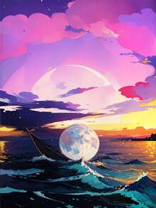 陽光下的河流5D鑽石畫套件 - 全鑽鑽石畫適用於成年人或初學者，鑽石藝術工藝適用於家居牆壁裝飾，客廳 - 彩色 - 查看 15