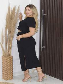 Women Two-Piece Outfits - màu đen - Xem 2