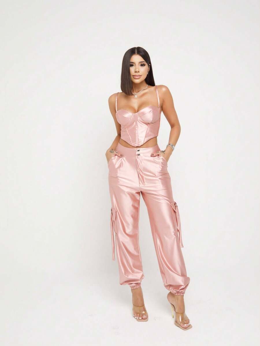 Women Two-Piece Outfits - Rusty Rose - View 1