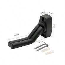 Suporte de Parede Ajustável para Pendurar Instrumentos Musicais Violão Guitarra Ukulele Regulável - Preto - Visão 8