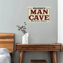 1入組定制個性化男士洞穴標誌，自定義名字，男人、父親、兒子禮物，12x8英寸金屬牆標，用於男士洞穴裝飾 - 彩色 - 查看 8