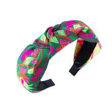 1件复古风格宽结刺绣发箍，女士款，宫廷文化时尚发箍，发带，发箍，发饰，头饰 - 彩色 - 查看 16