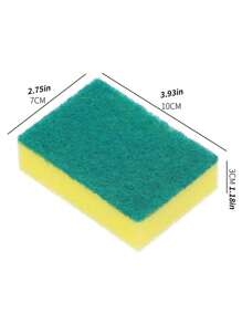 5/10/20 Pieces Double-Sided Cleaning Sponge Set For Dishwashing, Pot Scrubbing And General Cleaning, Oil-Absorbing Magic Sponge, Water-Absorbing Sponge, Kitchen Towel, Cleaning Tool,Kitchen,Bathroom,Home,Household Supplies - Yellow - View 2