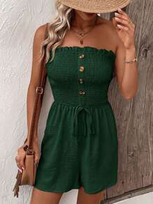 Women Jumpsuits - Màu xanh lá cây đậm - Xem 2