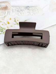 4入組純色霧面中空髮夾，具有強大的防滑力，適合女士，簡約霧面矩形髮夾，可用於女士薄或厚髮的夾子造型配件