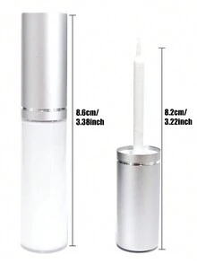 Cola para cílios postiços com fixação super forte e duradoura de 24 horas à prova d'água livre de látex, melhor cola para cílios, adesivo transparente branco de 5ml (0,17oz) - Prata - Visão 3