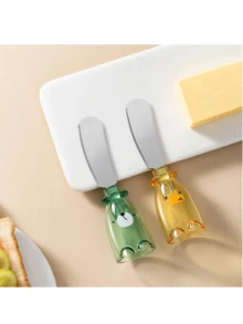 1入組廚房奶油刀-適用於撫平麵包、乳酪、果醬、花生醬、奶油等，直立廣損刀 - 彩色 - 查看 6