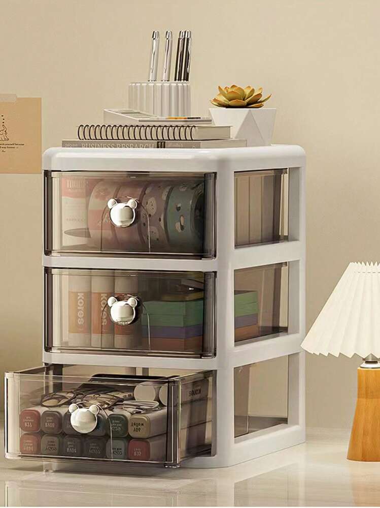 Trade Shop - Organizer In Plastica Per Trucchi Da Scrivania 24.5 X 28