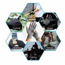 2 pares de guantes finos de primavera para ciclismo al aire libre, protección solar para hombres y mujeres, anti-ultravioleta, conducción, pantalla táctil, media-dedo, para pesca y trabajo