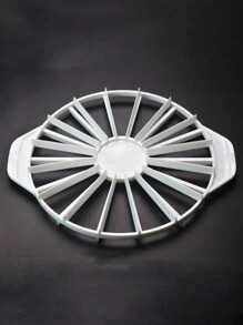 1入組蛋糕分裝標尺，切片器圓形等份標尺分裝，白色蛋糕切片器可均勻切片，切圓蛋糕、餡餅切片及圓形切片裝置，芝士蛋糕切片器，烘焙工具