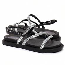 Women Flat Sandals - 黑色 - 查看 5