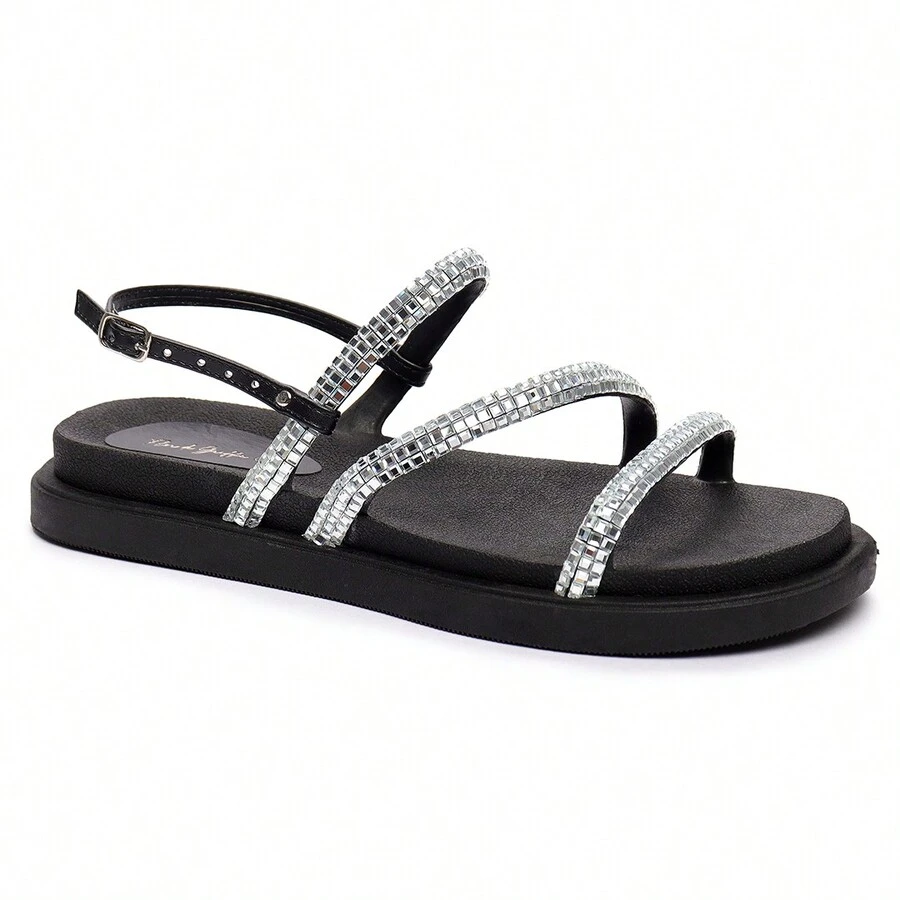 Women Flat Sandals - 黑色 - 查看 1