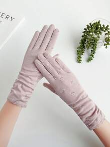 Women's Summer/Fall Anti-UV Touchscreen Driving Gloves For Electric Bike/Motorcycle, Thin And Mid-Length With Training And Stretching Function Summer - Multicolor - View 12