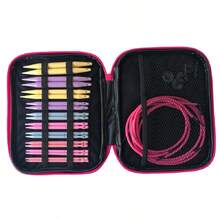 10 Size ABS Plastic Interchangeable Knitting Needle Set Circular Knitting Needles Set -  Pu Bag - Random Color - View 10
