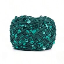 50/Ball 140M Hand Knitting Yarn 3mm+6mm Sequins Yarn DIY For Woman Woollen Sweater Hat Scarf - Multicolor - View 46