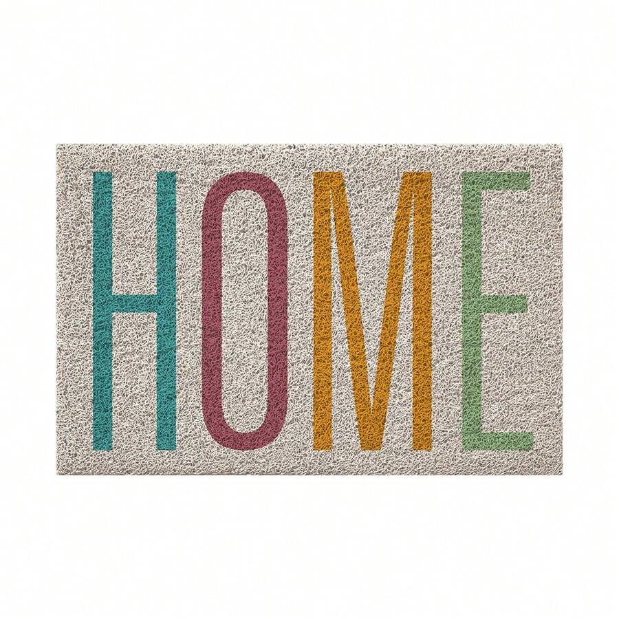 Tapete Entrada Capacho Vinílico Home Color Antiderrapante 60x40cm Uzoo - Estampado - Visão 1