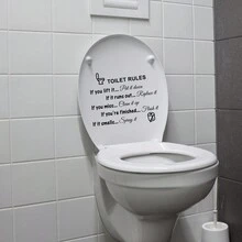 1pc Toilet Sticker, Toilet Paper Roll Shaped, Removable Wall Sticker For Bathroom And Home Decor - Multicolor - View 5