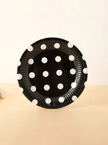 1包含10片圓形彩色假日主題紙盤，為聚會現場裝飾、裝蛋糕或使用的一次性紙盤，適用於家庭聚會假日用品。 - 彩色 - 查看 10