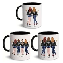 1pc, 11OZ/330ml, Personalized Sister Mug Custom 11oz Coffee Mug With Avatars, Names - Customized Gift For Women, Sister, Friend - Personalized Gifts For Sisters, Custom Sister Cup, Anti-Mold, Reusable Exquisite, Modern, Contracted Custom, Personalized, Unique Boyfriend, Girlfriend, Dad, Mom, Family, Friends For Valentine's Day, For Mother's Day, For Birthdays, For Children's Day, For Father's Day, For Graduation, For Weddings, For Housewarming Dining Room, Living Room, Bedroom, Office, Tea Room, Home, School, Home Refresh, Customized Mugs, Home Refresh, Festive Calendar