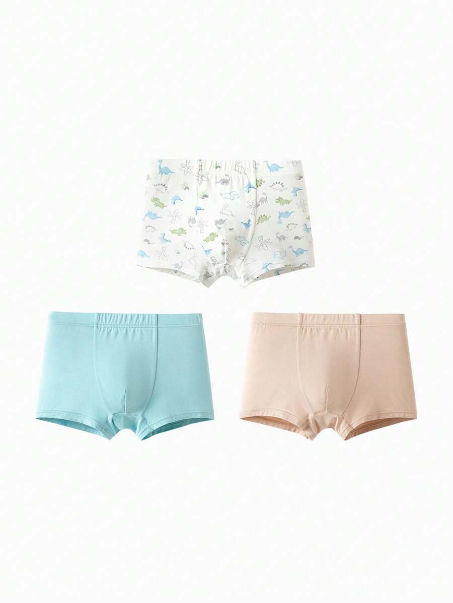 Balabala 男童内裤：儿童莫代尔平角短裤，凉爽抗菌，3 件装，适合幼儿和小孩