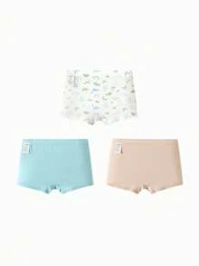 Balabala 男童内裤：儿童莫代尔平角短裤，凉爽抗菌，3 件装，适合幼儿和小孩