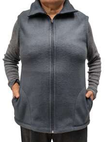 NASHLY Women Sweater Vests - 深灰色 - 查看 1