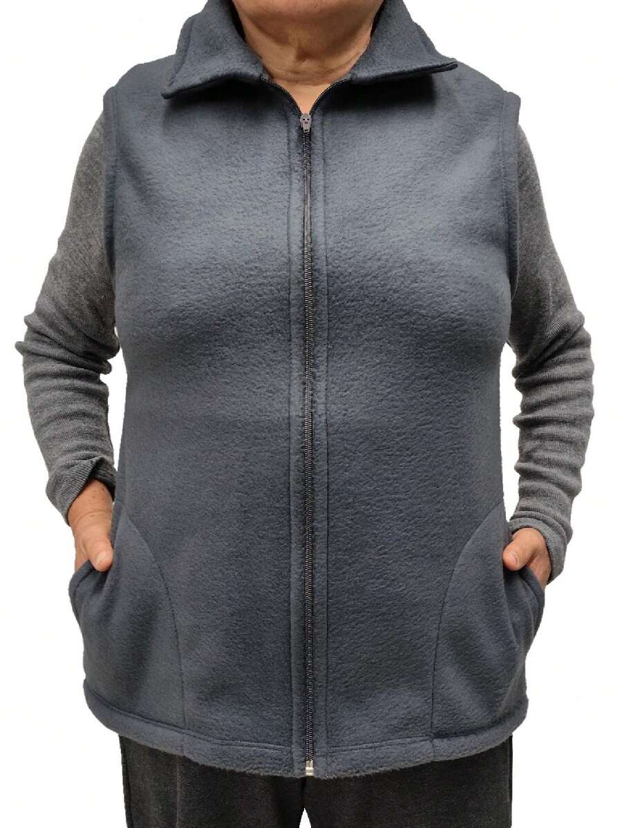 NASHLY Women Sweater Vests - 深灰色 - 查看 1