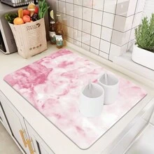 1個石頭碗水槽架，吸水、耐熱的珪藻土水槽托盤，適用於碗、瓶、杯和寵物碗 - 彩色 - 查看 24