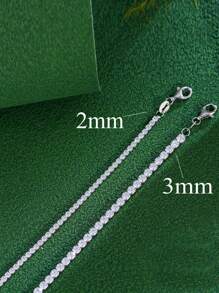 1pc Adjustable Classic Style Round Cubic Zirconia Pave Genuine 925 Sterling Silver Tennis Bracelet, Fine Jewelry Gift For Women On Wedding/Engagement Occasions Bridal Jewelry - White - View 8