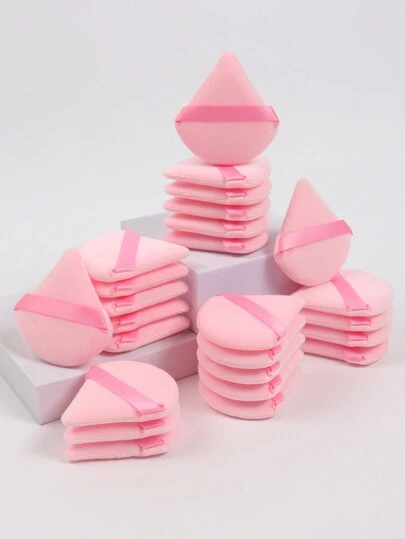 Triangle-Shaped Velvet Powder Puff 5/10/20/30/50/100pcs,Made Of Super-Soft Velvet, Designed For Contouring, Eye, And Corner, Suitable For All Skin Types.,Makeup,Cheap,Room Decor,Vanity,Travel,Bedroom,Makeup Accessories,Puff,Makeup Blender,Powder Puff,Makeup Sponge,Cheap,Stocking Stuffers,Makeup,Makeup Tools,Cheap Stuff,Gifts,Gifts For Women,Christmas Gifts