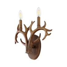 JONATHAN Y O'akley 13.25" 2-Light Southwestern Bohemian Resin/Iron Faux Antler LED Sconce