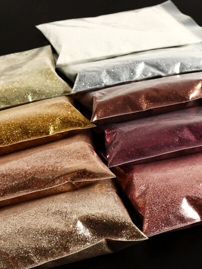 50克玫瑰金闪亮指甲粉，美甲装饰