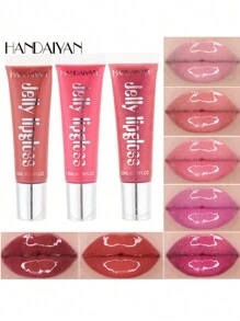 HANDAIYAN 保湿玻璃唇彩水果色啫喱唇膏唇油，10ml 单包装 - 12 Maroon - 查看 3